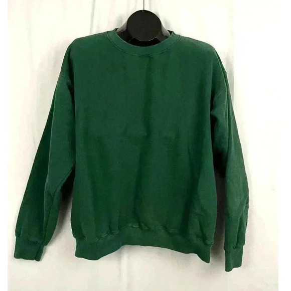 VTG Lee Green Crewneck Sweatshirt Mens LARGE Heavy Cotton Made in USA - Picture 9 of 13